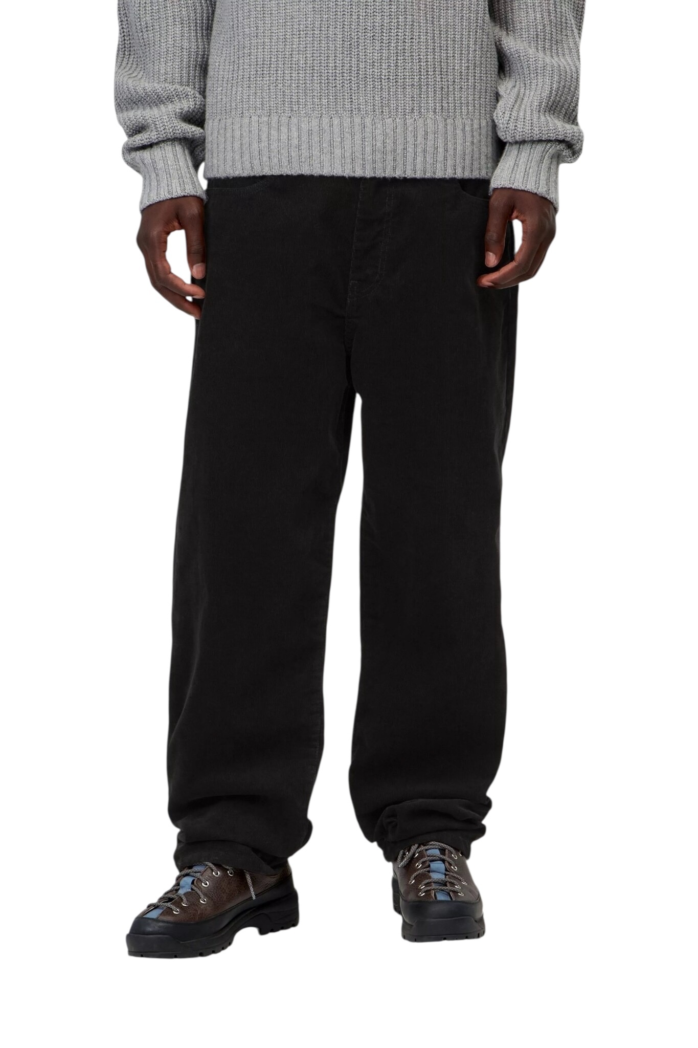 Carhartt WIP Aaron Pant - Corduroy Black (Burst Washed)