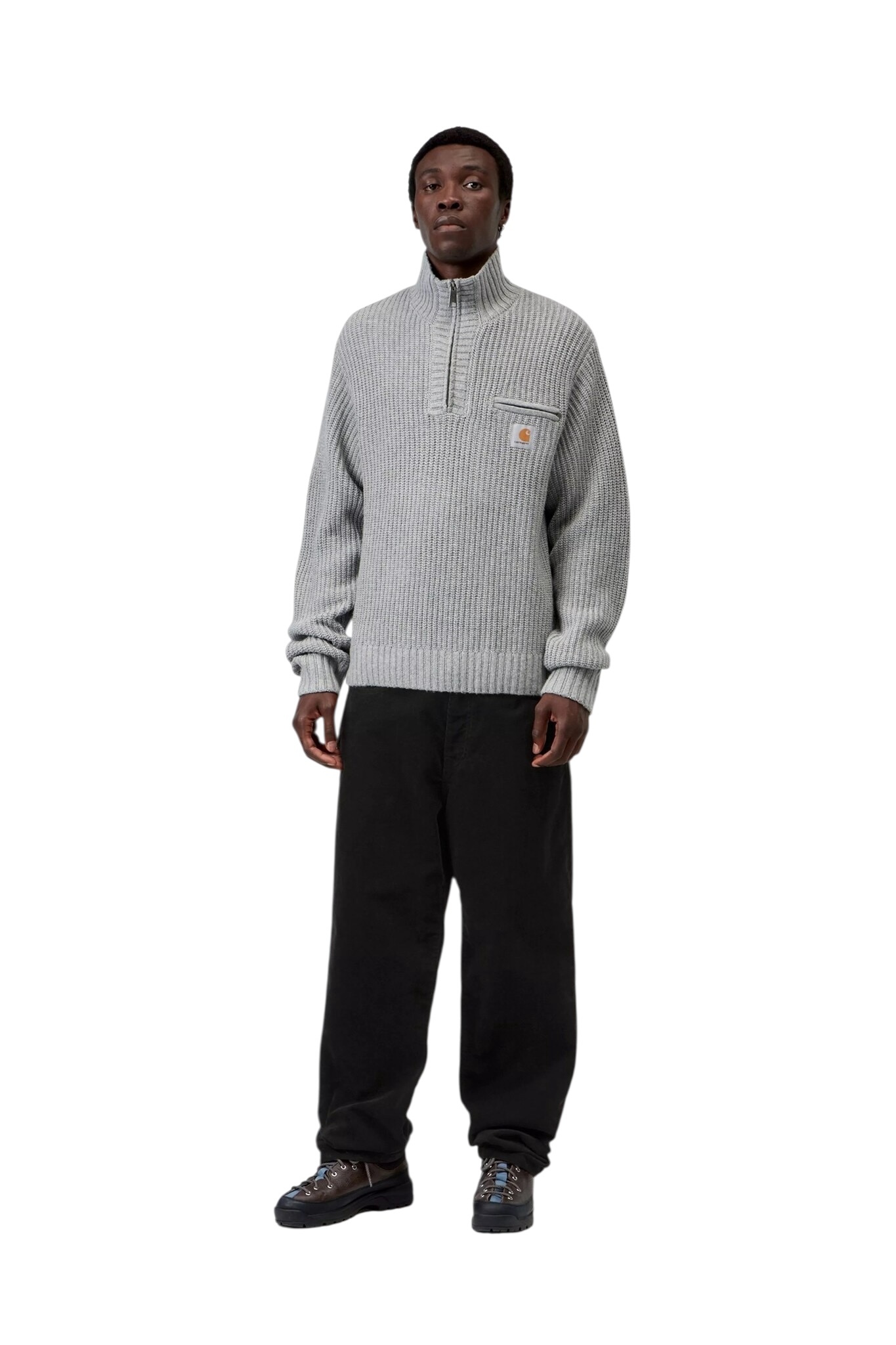 Carhartt WIP Aaron Pant - Corduroy Black (Burst Washed)