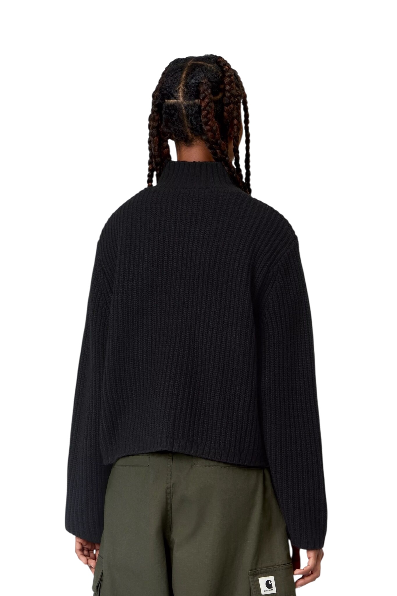 Carhartt WIP W' Detroit Half Zip Sweater - Black