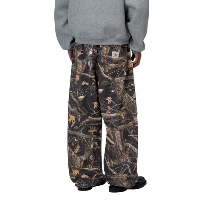 Carhartt WIP Fletcher Pant - Camo Feather Tree/Black Rinsed