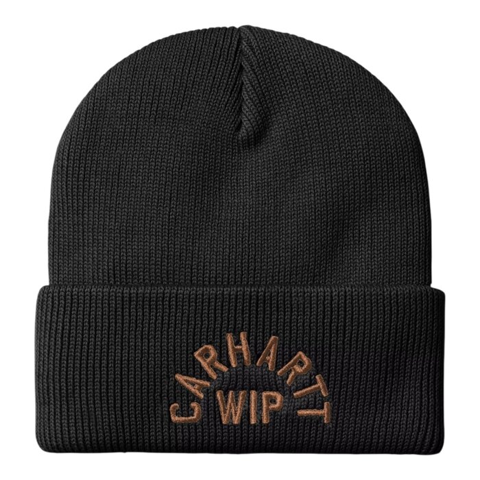 Carhartt WIP Arch Script Beanie - Black/Wip H Brown