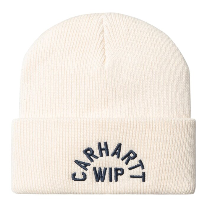 Carhartt WIP Arch Script Beanie - Natural /Dark Navy