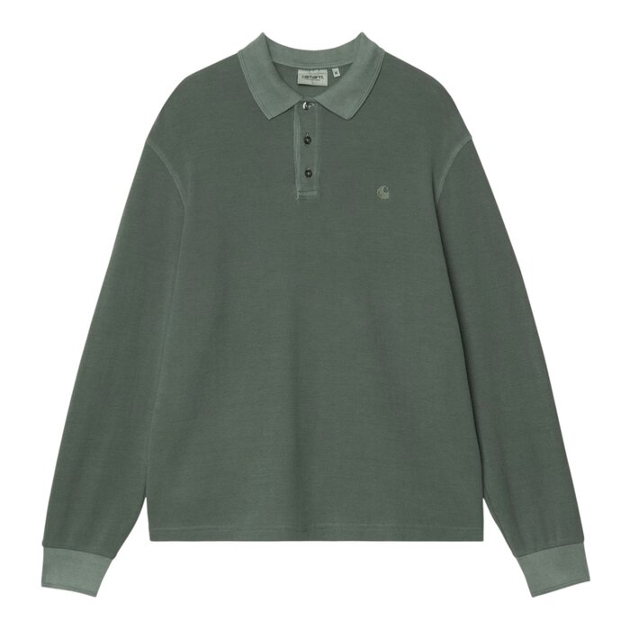 Carhartt WIP L/S Waffle Rugby Shirt - Dark Scarab (Garment Dyed)