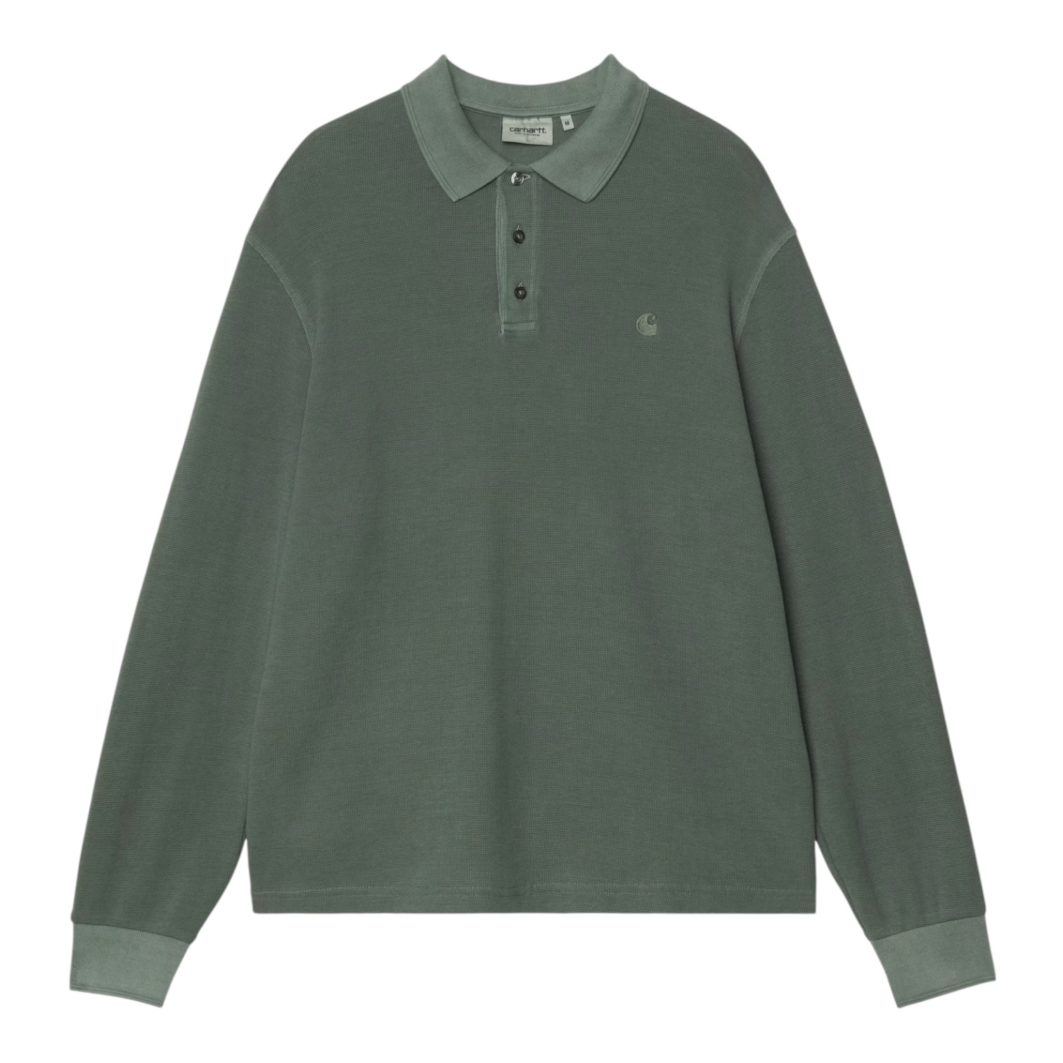 Carhartt WIP L/S Waffle Rugby Shirt - Dark Scarab (Garment Dyed)