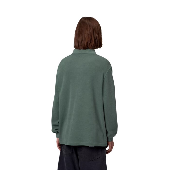 Carhartt WIP L/S Waffle Rugby Shirt - Dark Scarab (Garment Dyed)