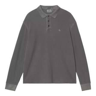 Carhartt WIP L/S Waffle Rugby Shirt - Black (Garment Dyed)