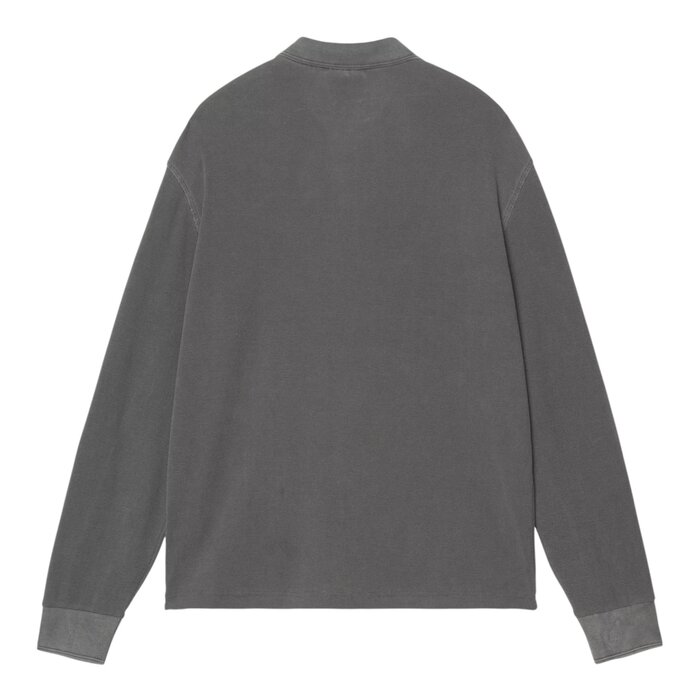 Carhartt WIP L/S Waffle Rugby Shirt - Black (Garment Dyed)