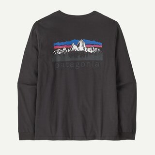 Patagonia M's L/S Fitz Roy Foothills T-Shirt -  Ink Black