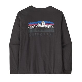 Patagonia M's L/S Fitz Roy Foothills T-Shirt - Ink Black