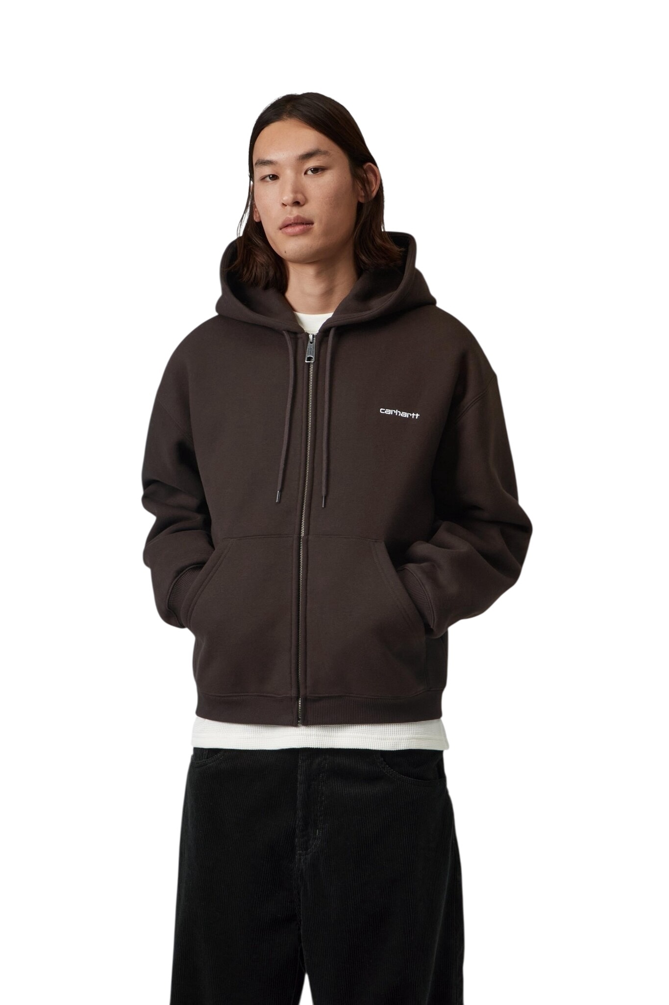 Carhartt WIP Hooded Ebbert Jacket - Tobacco/White