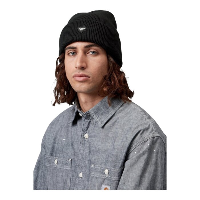 Carhartt WIP Small Heart Beanie - Black