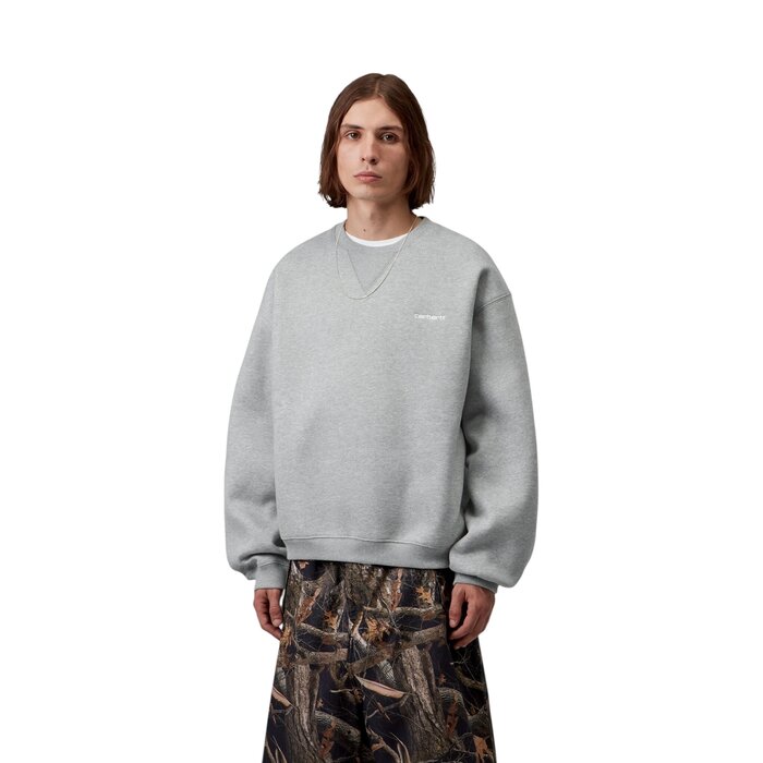 Carhartt WIP Ebbert Sweat - Grey Heather/White