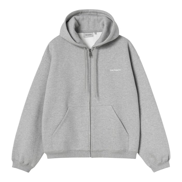 Carhartt WIP Hooded Ebbert Jacket - Grey Heather/White