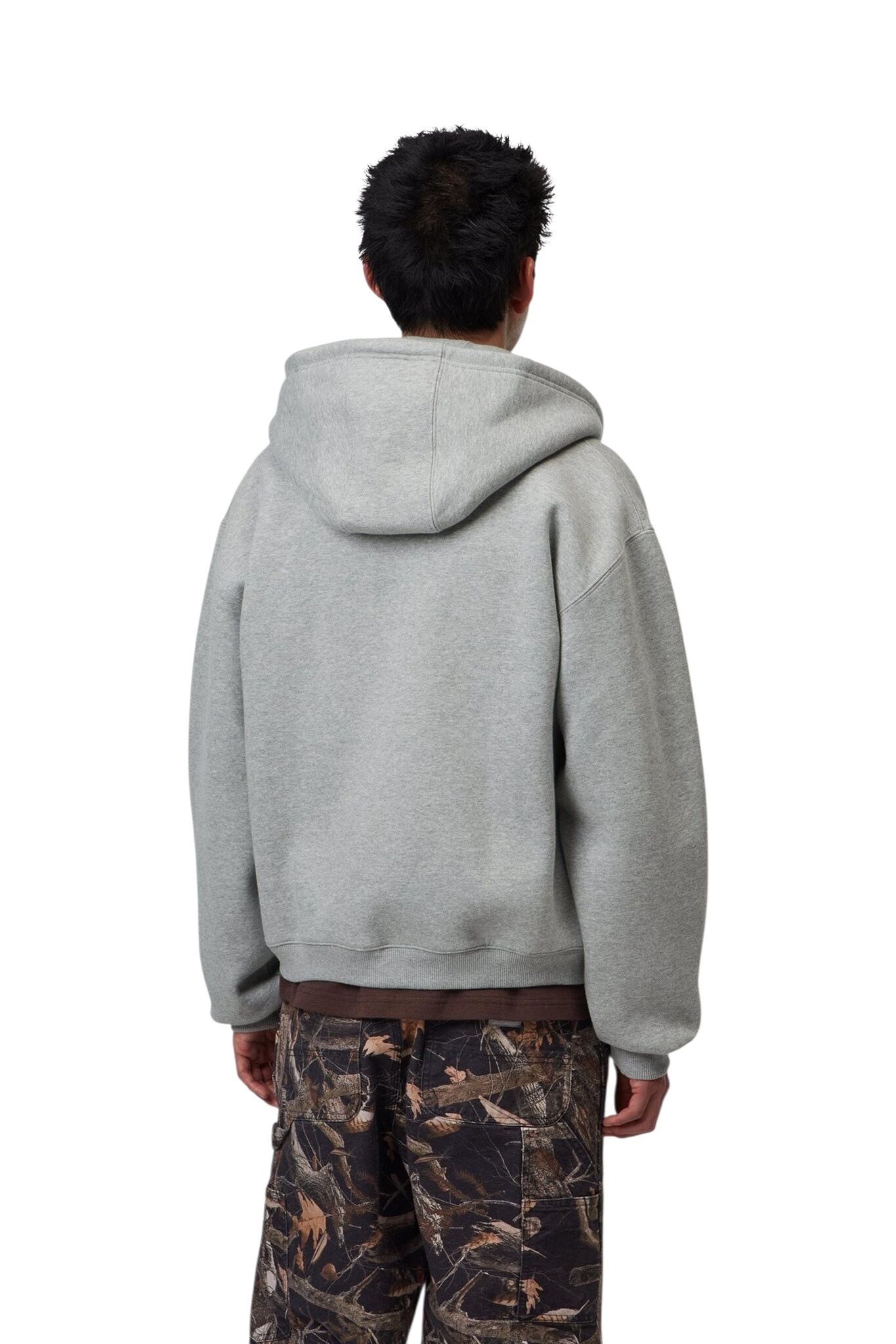 Carhartt WIP Hooded Ebbert Jacket - Grey Heather/White