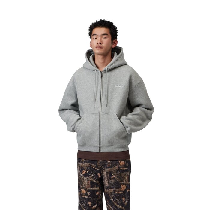 Carhartt WIP Hooded Ebbert Jacket - Grey Heather/White