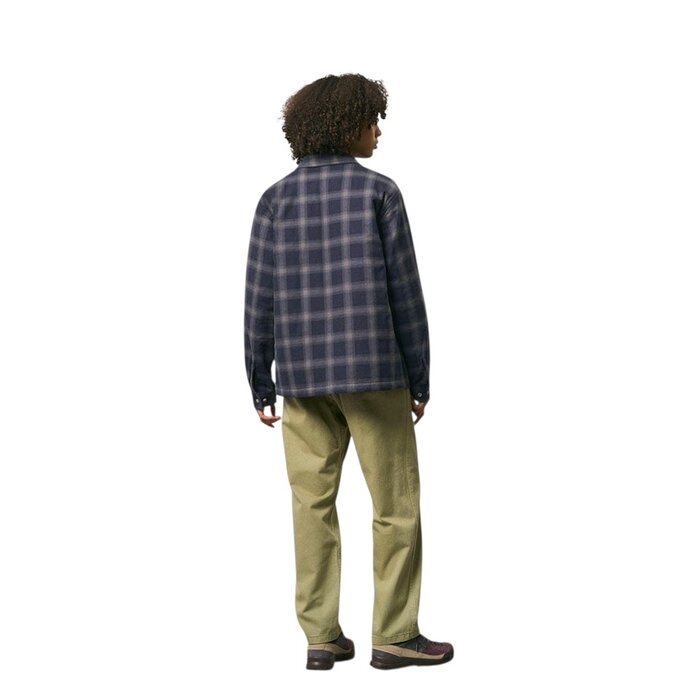 Gramicci Zip Up Insulated Flannel Shirt - Navy Shadow Plaid