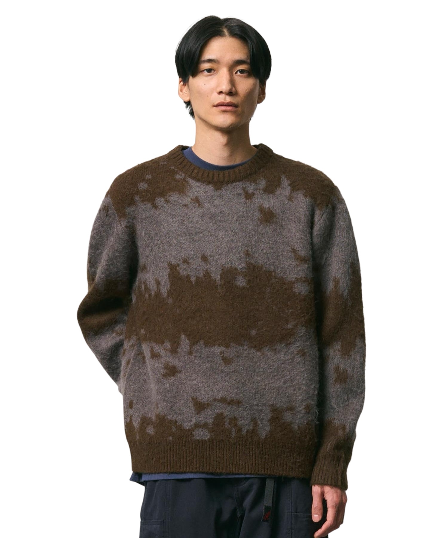 Gramicci Mohair Splatter Sweater - Slate Splatter