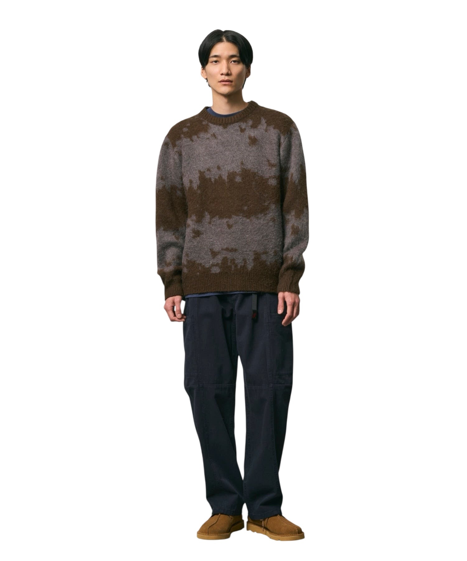 Gramicci Mohair Splatter Sweater - Slate Splatter