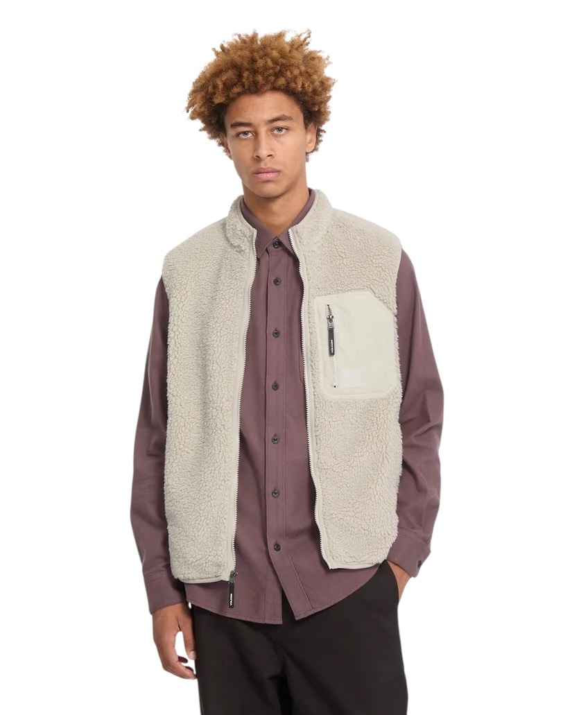 Volcom Muzzer Fuzzar Vest - Stone