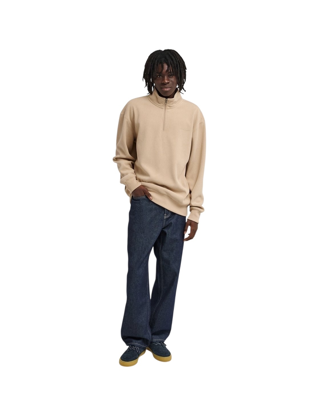 Element Lowcase Corduroy Half Zip - Hummus
