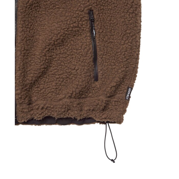 Gramicci Reversible Sherpa Jacket - Dark Brown/Black