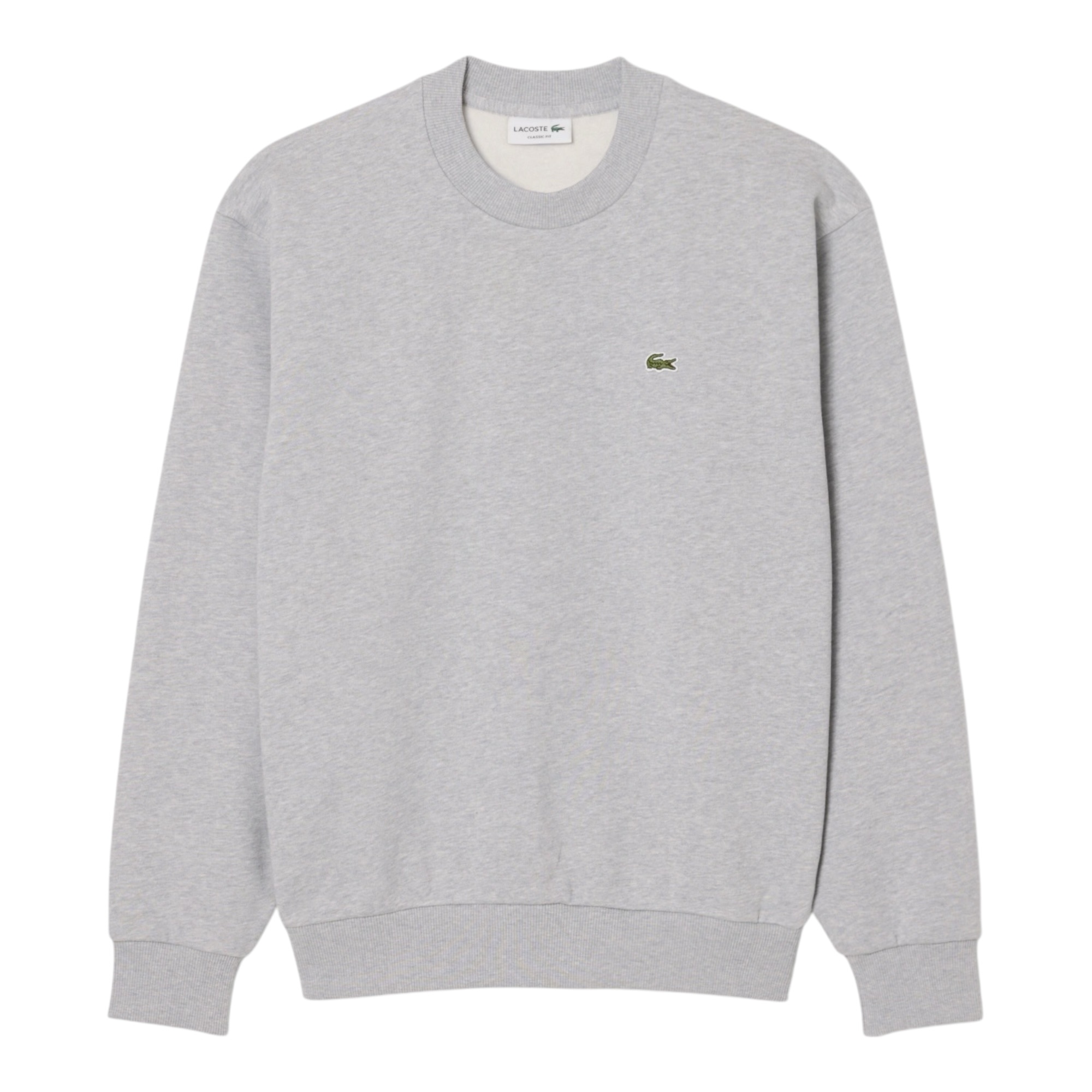 Lacoste Sweatshirt Molleton Coton - Gris Chine
