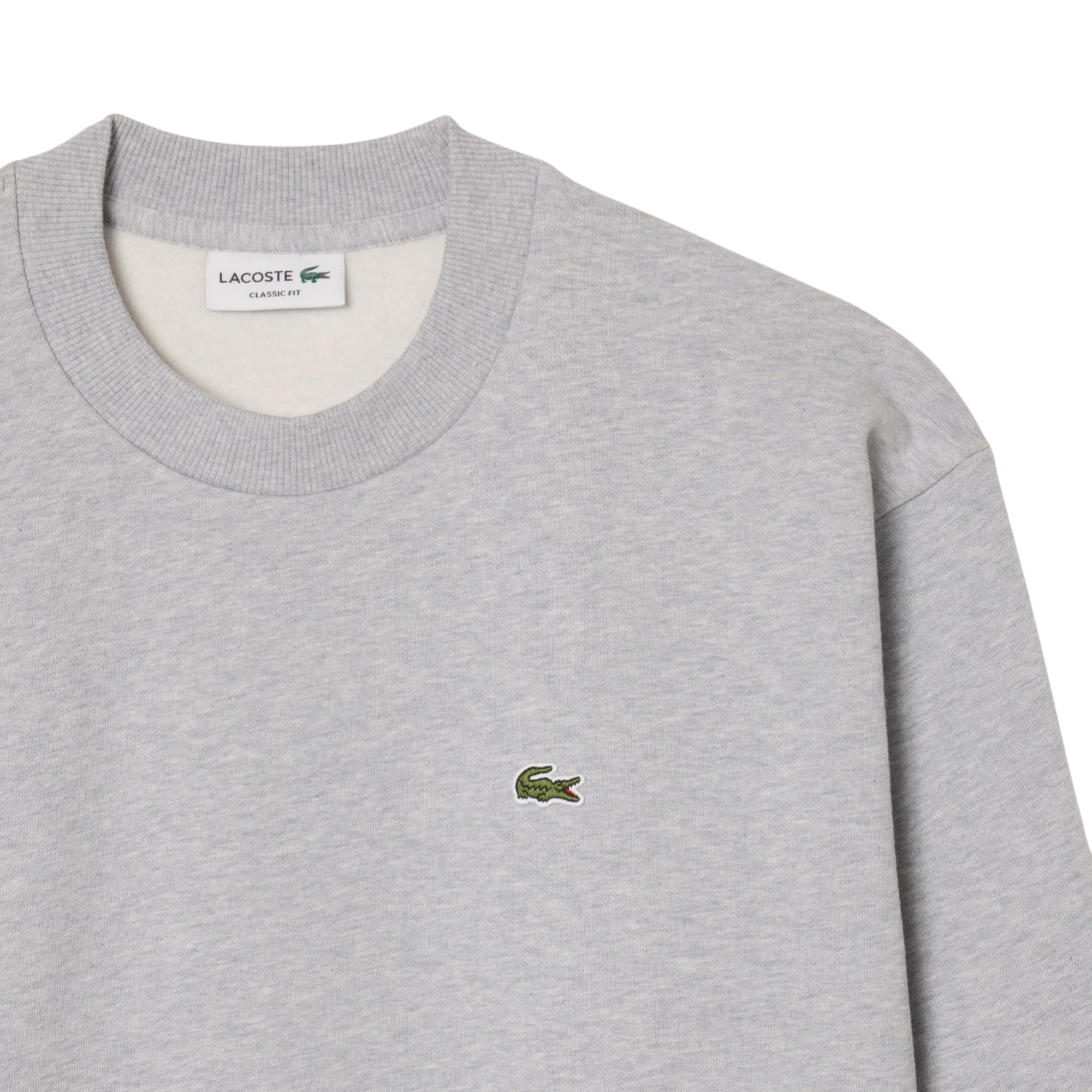 Lacoste Sweatshirt Molleton Coton - Gris Chine