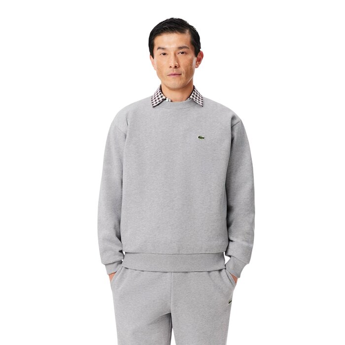 Lacoste Sweatshirt Molleton Coton - Gris Chine