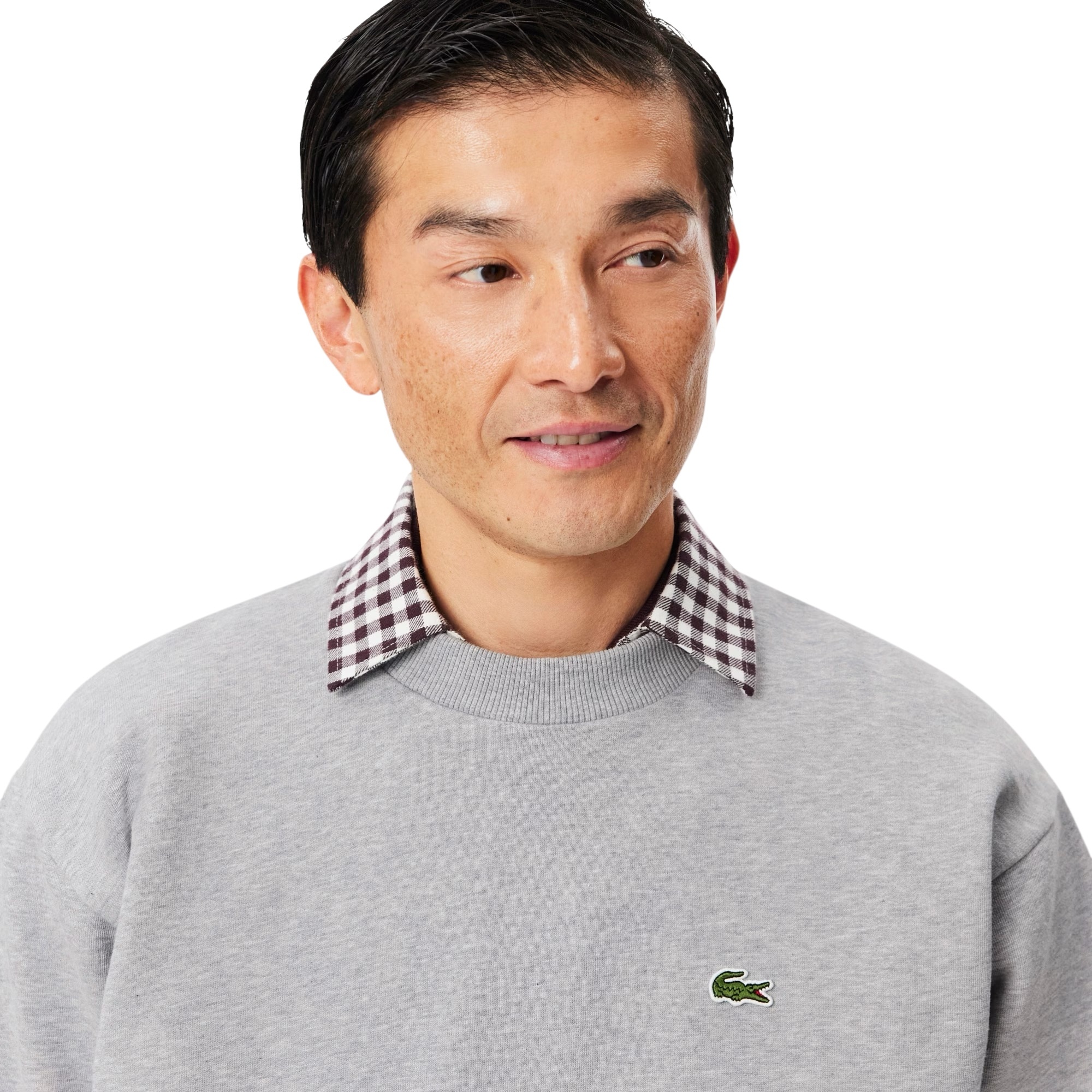 Lacoste Sweatshirt Molleton Coton - Gris Chine