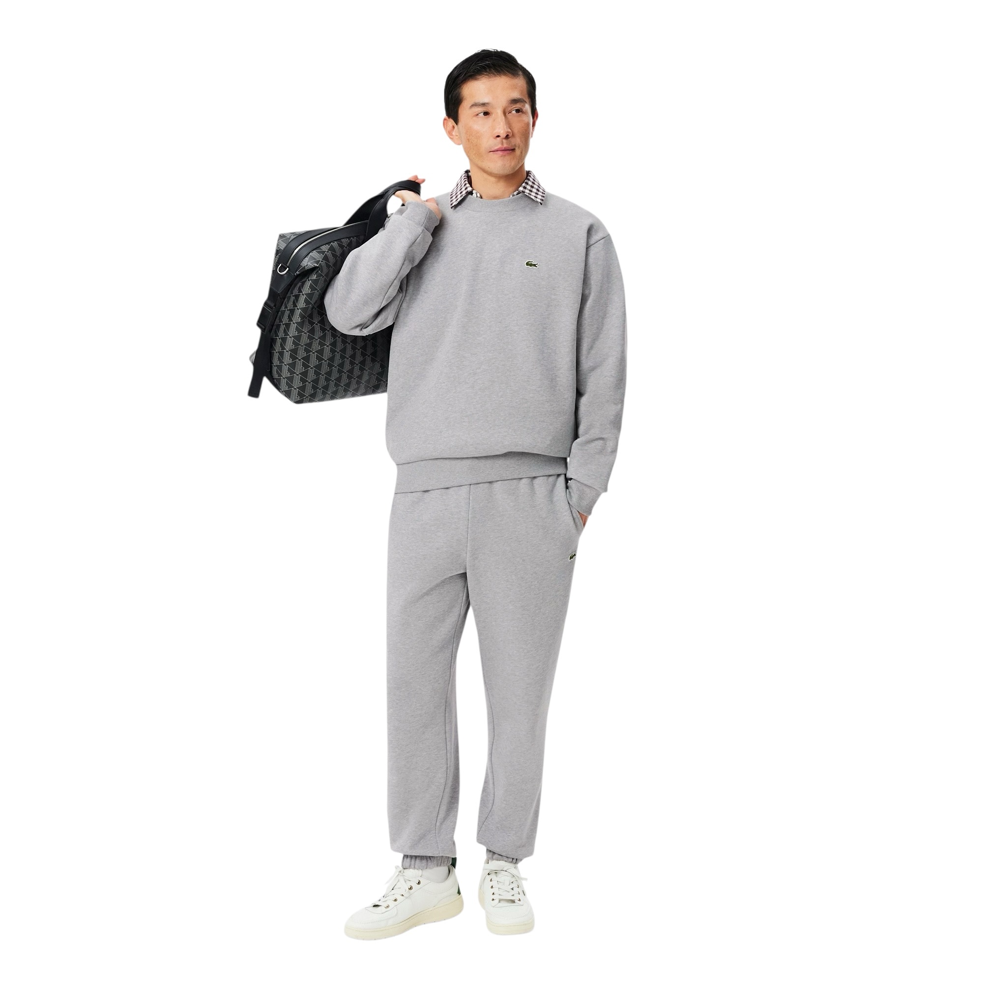 Lacoste Sweatshirt Molleton Coton - Gris Chine
