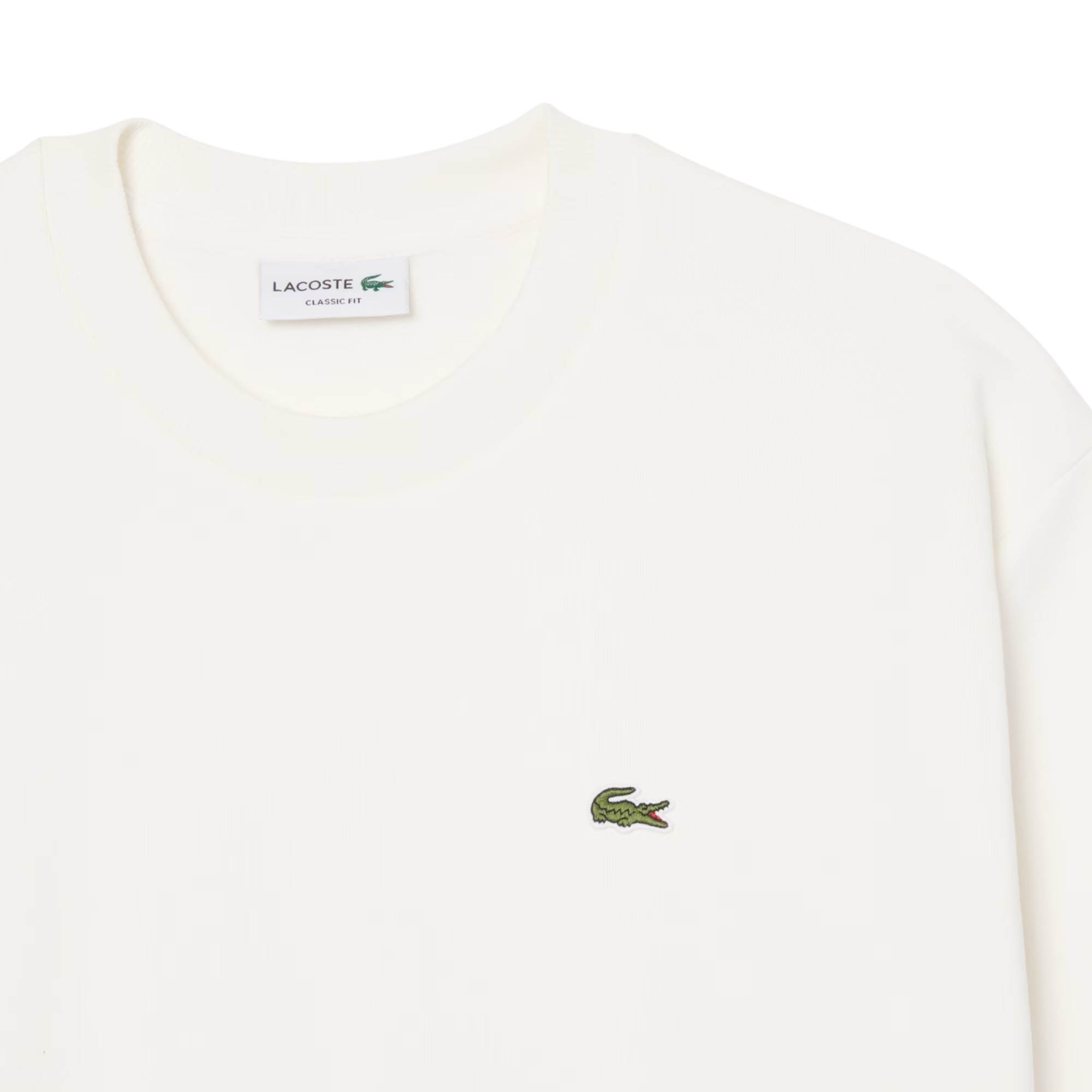 Lacoste Sweatshirt Molleton Coton - Blanc 70V