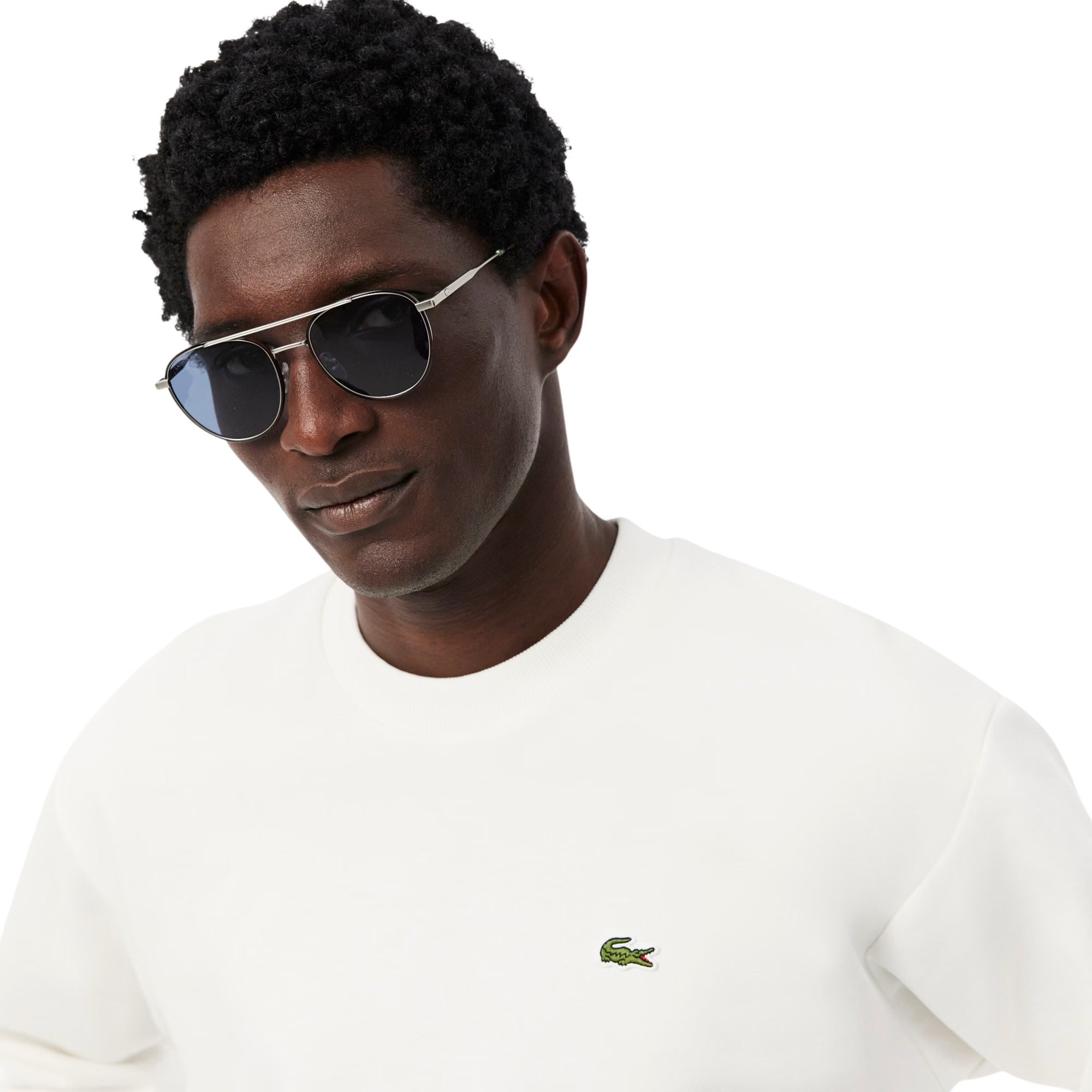 Lacoste Sweatshirt Molleton Coton - Blanc 70V