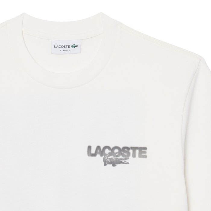 Lacoste T-shirt Jersey Imprimé Tennis Graphique - Blanc