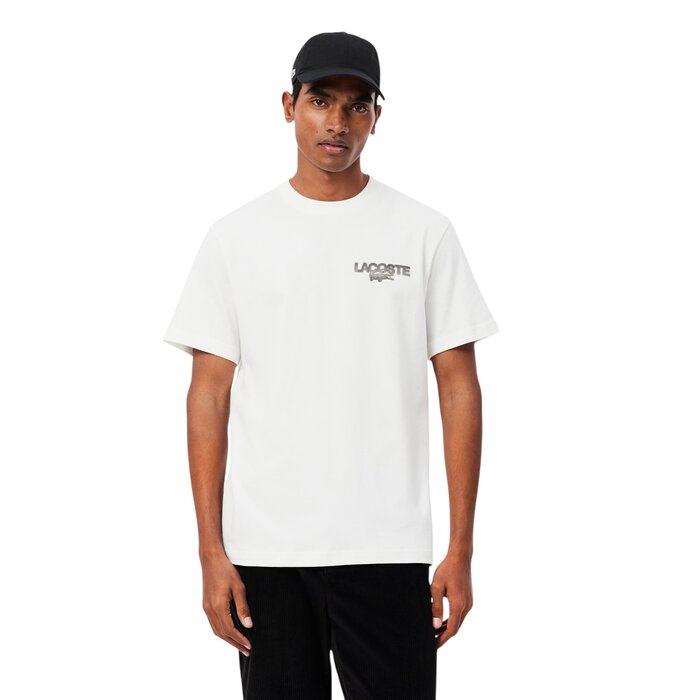 Lacoste T-shirt Jersey Imprimé Tennis Graphique - Blanc