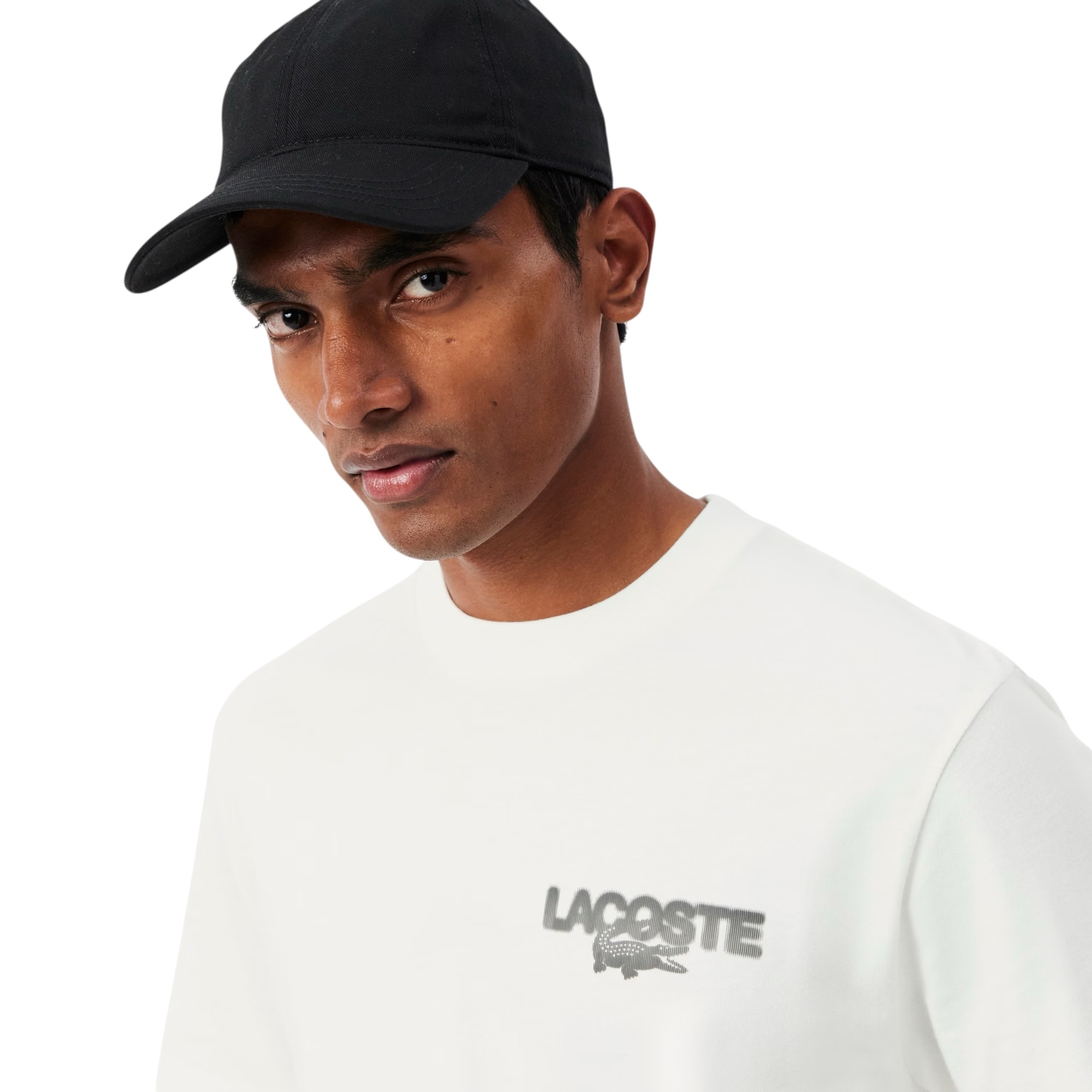 Lacoste T-shirt Jersey Imprimé Tennis Graphique - Blanc