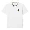 T-Shirt Fabriqué en France Rayures Badge - Blanc
