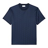 T-shirt Jacquard Monogramme - Bleu Marine