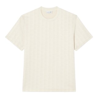 Lacoste T-shirt Jacquard Monogramme - Beige 8LX