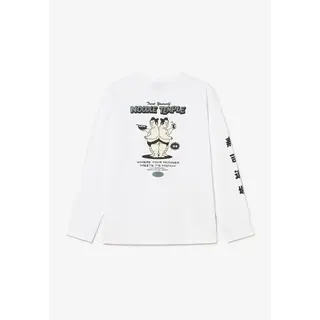 Kaotiko L/S Noodle Temple T-shirt - White