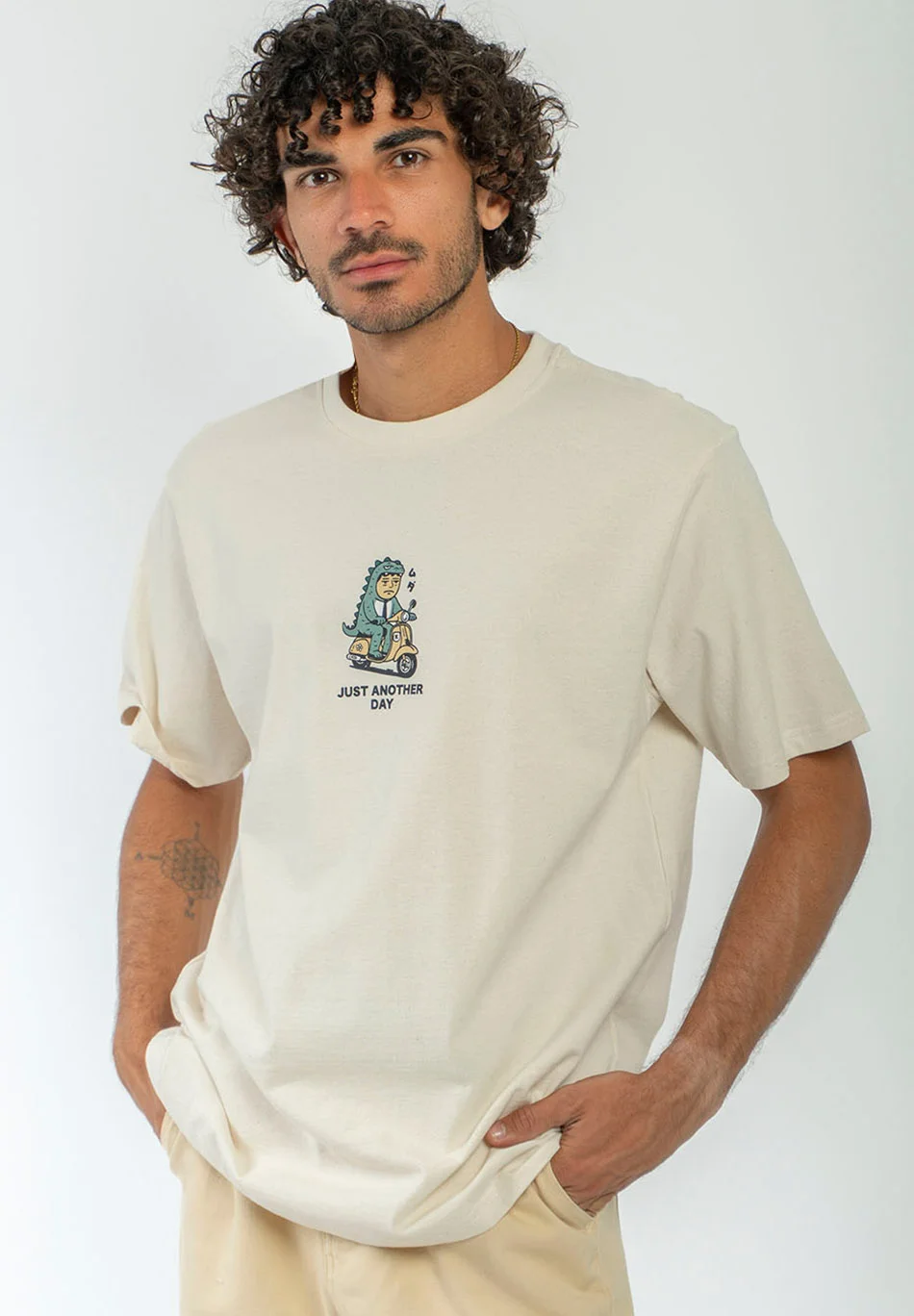 Kaotiko Godzilla Organic T-shirt - Tobacco