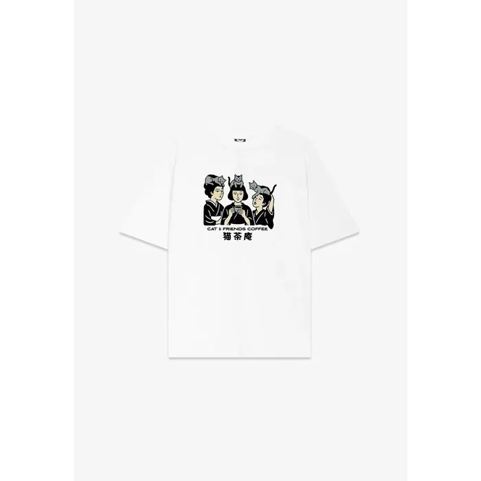 Kaotiko Cat & Friends Tee - White