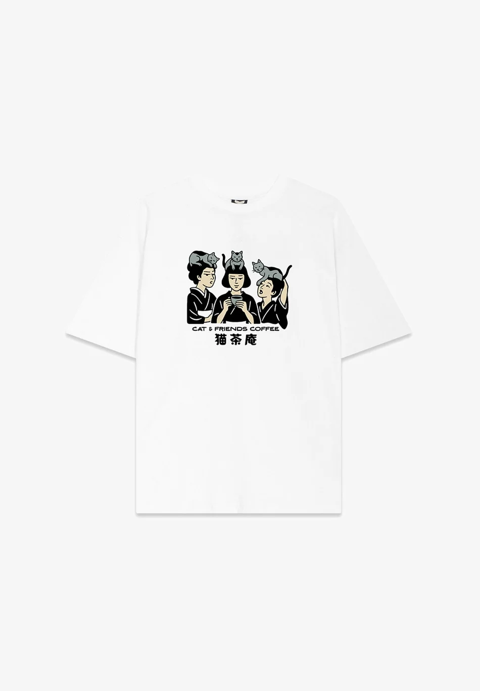 Kaotiko Cat & Friends Tee - White