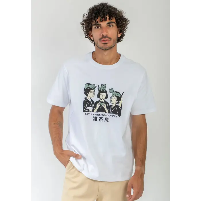 Kaotiko Cat & Friends Tee - White