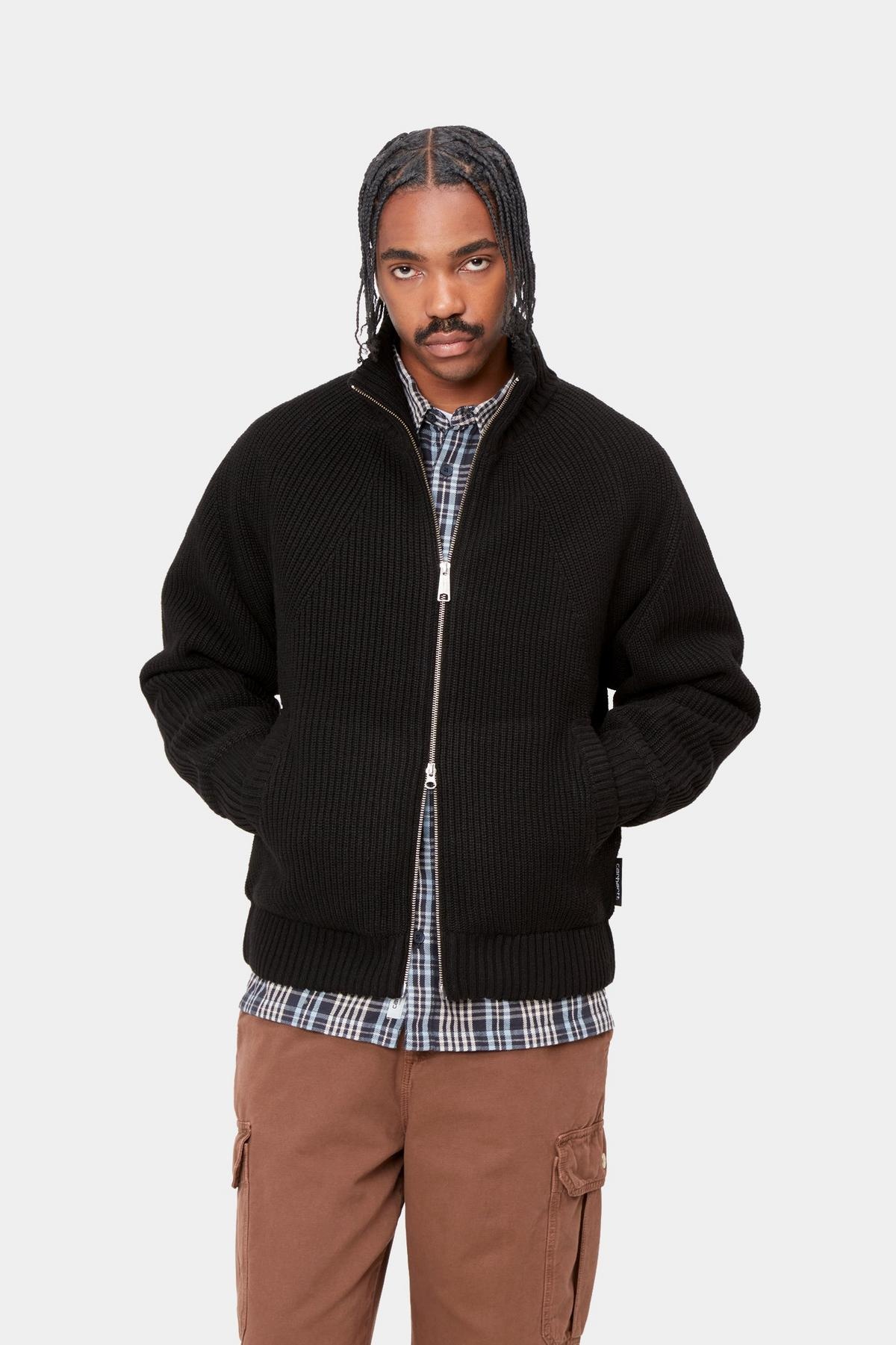 Carhartt WIP Banley Sweater Jacket - Black