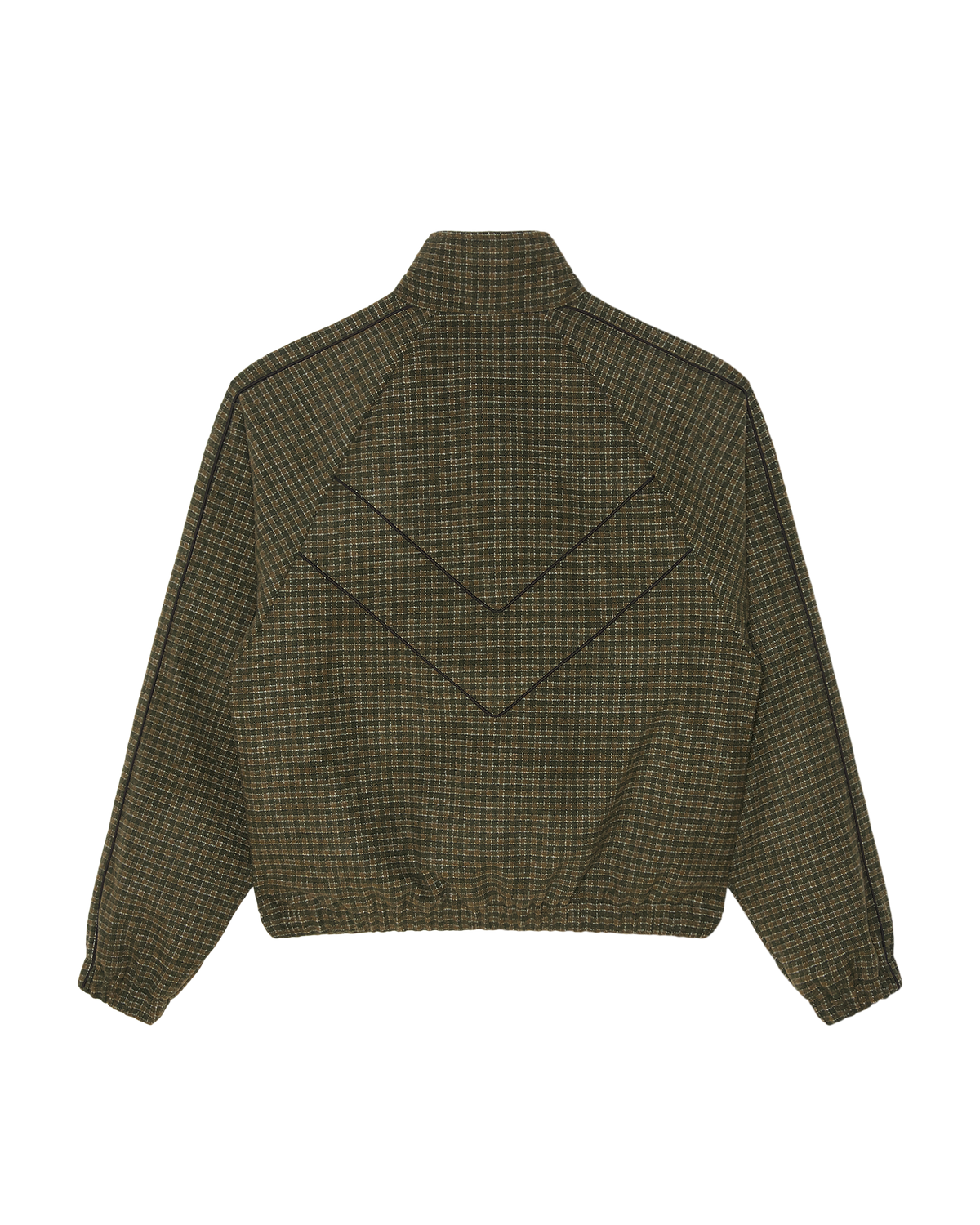 Obey Leisure Training Jacket - Dark Olive Plaid
