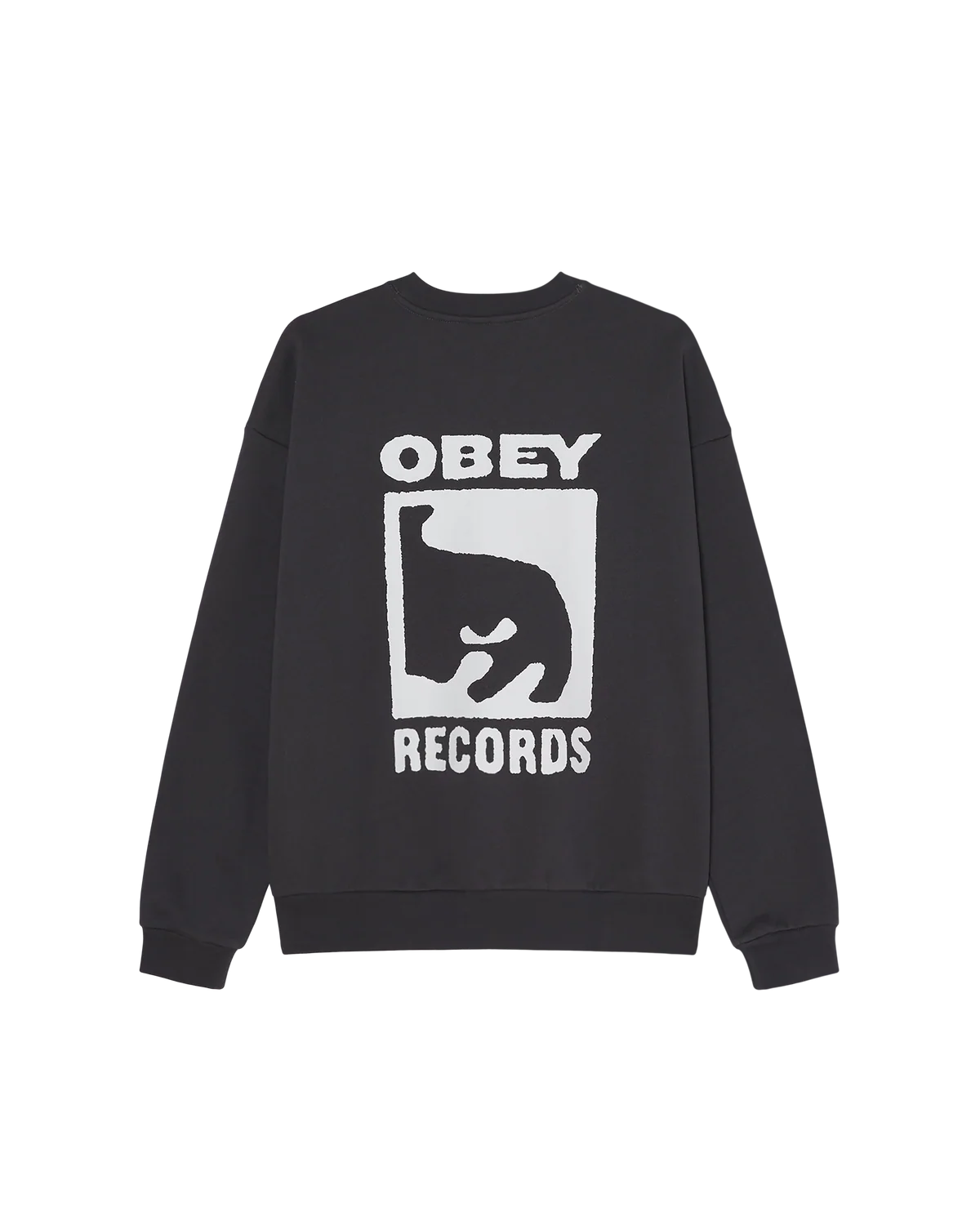 Obey Records Extra Heavy Crew - Vintage Black