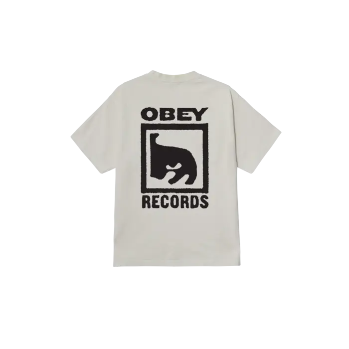 Obey Records Icon T-shirt - Pigment Chalk White