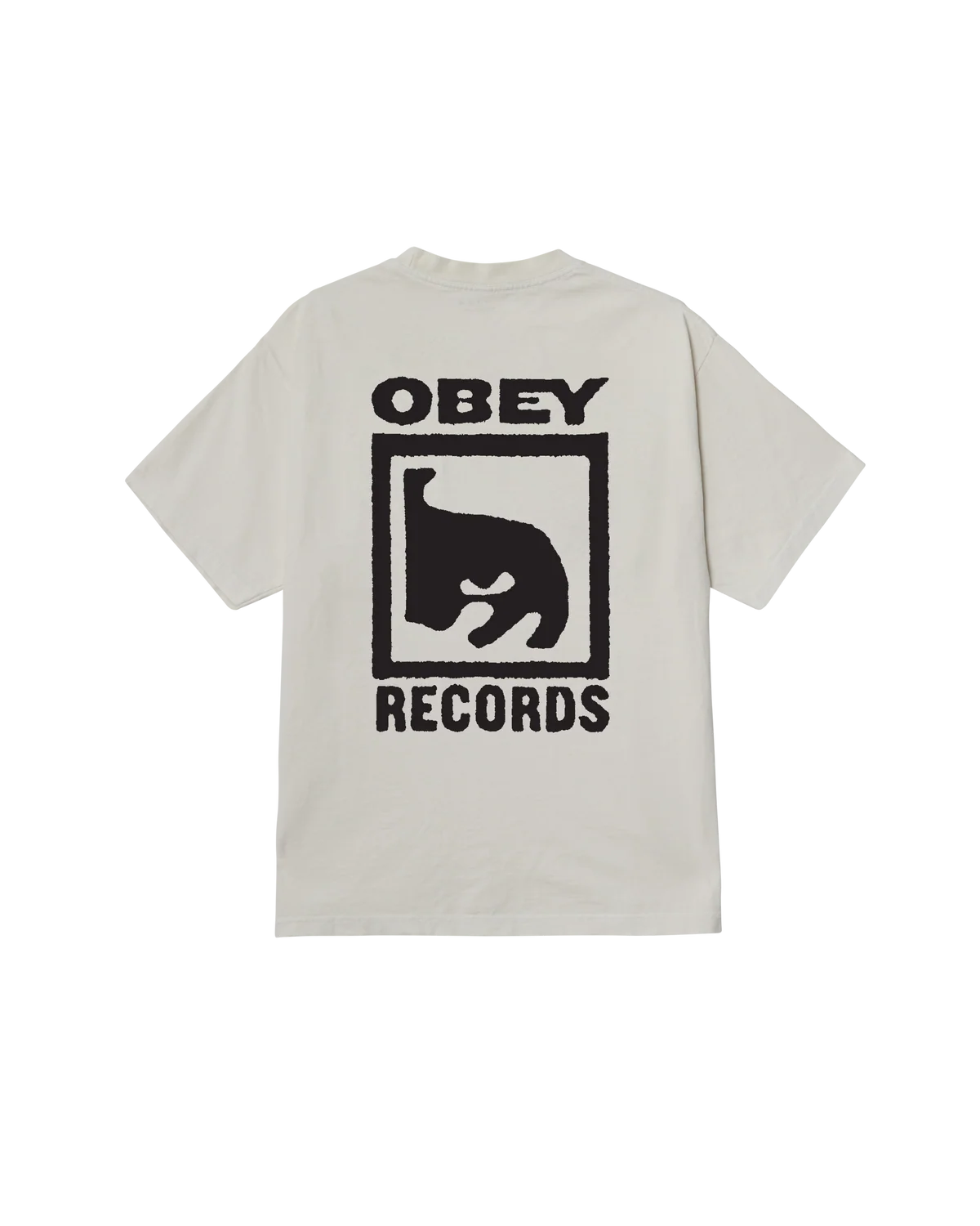 Obey Records Icon T-shirt - Pigment Chalk White