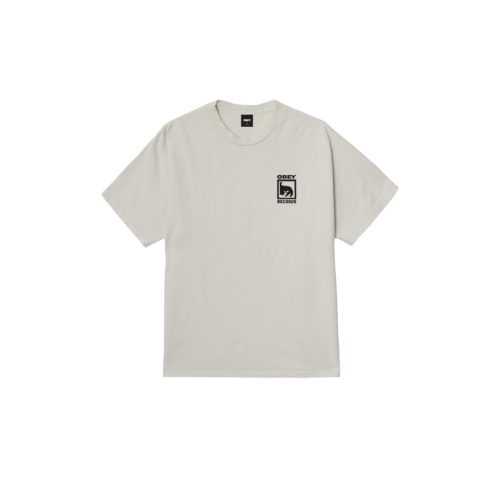 Obey Records Icon T-shirt - Pigment Chalk White