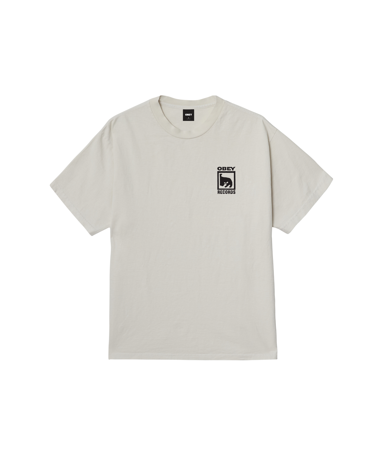 Obey Records Icon T-shirt - Pigment Chalk White